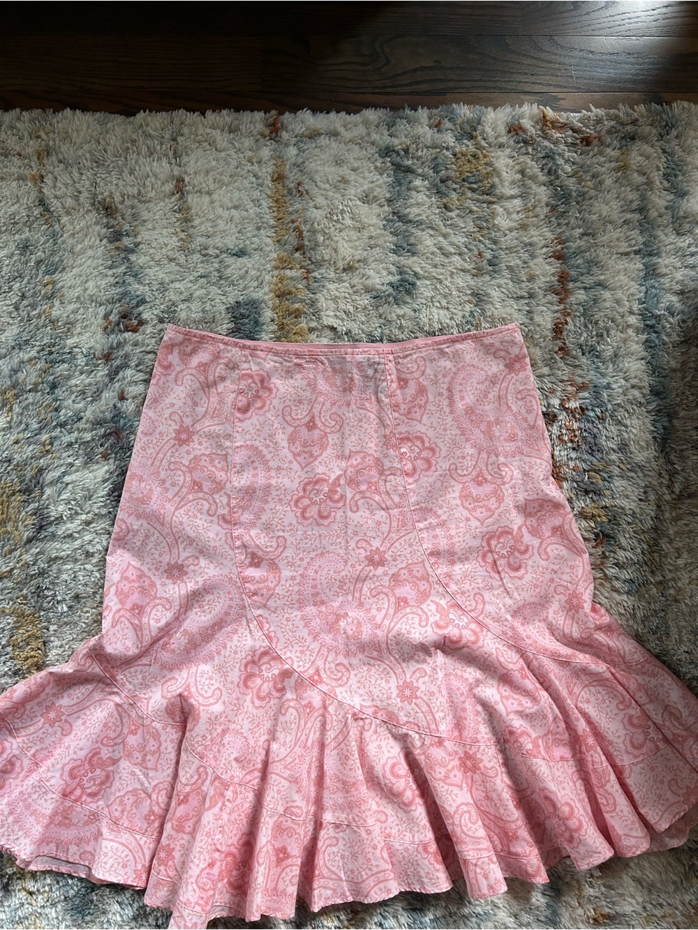 Cotton midi skirt